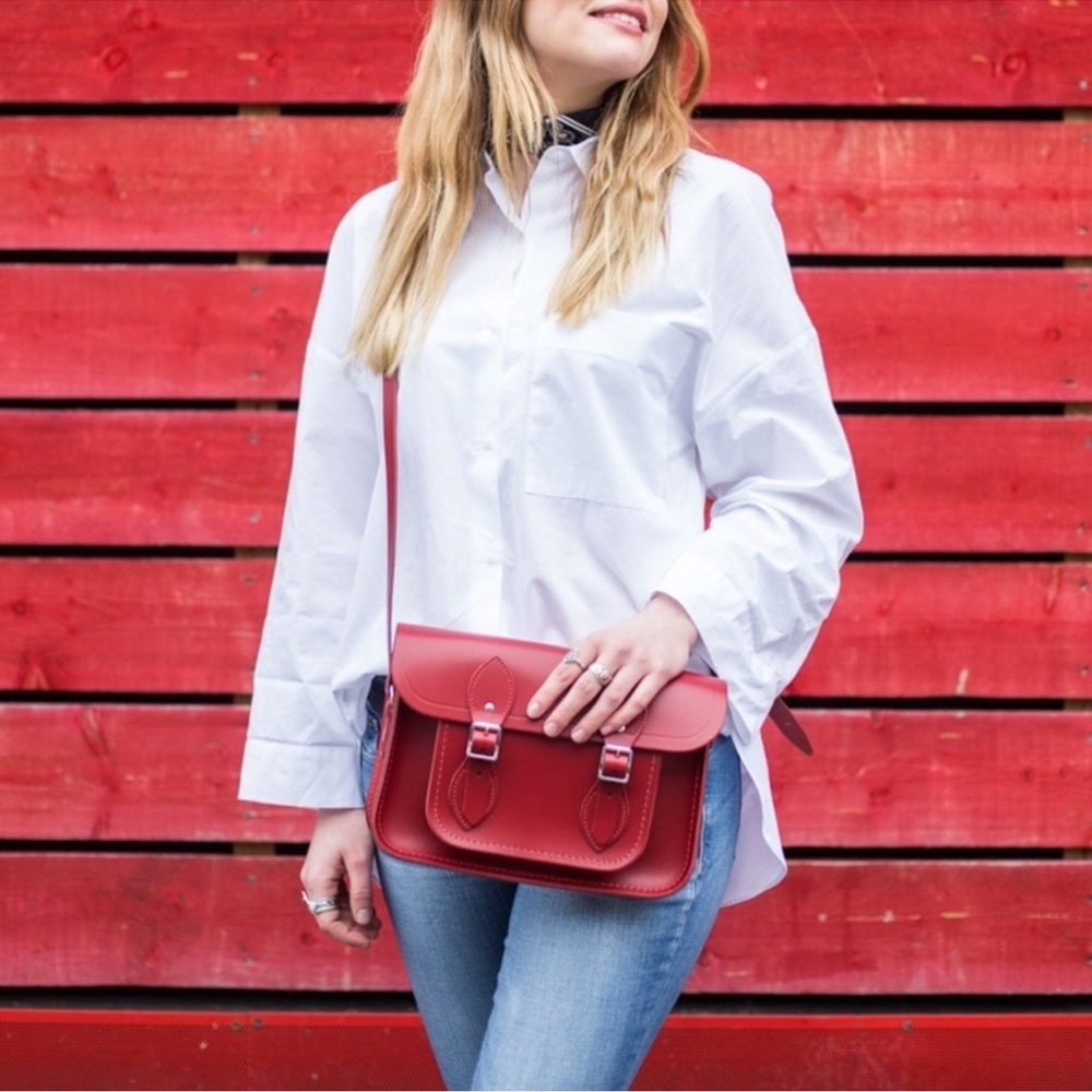 Cambridge Satchel Company Pillar Box Red Leather Crossbody Bag